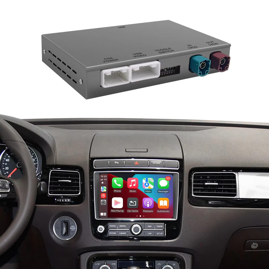 REEIIO Drahtloses CarPlay und Android Auto Modul für VW Volkswagen Touareg RNS850 (2010-2018) mit Mirror Link, AirPlay, Navigation und Bluetooth - Bild 7