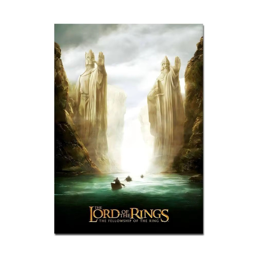 Rastar Der Herr der Ringe Film- und Anime-Poster, selbstklebende Wandkunst aus weißem Kraftpapier, mehrfarbig - Bild 6