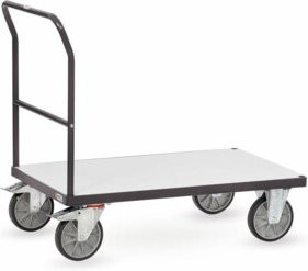 Fetra ESD-Schiebebügelwagen 9500 in Grau mit TPE-Reifen und 500kg Tragkraft - Bild 1