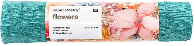 Rico Design Paper Poetry Floristenkrepp in Petrol - Bild 1