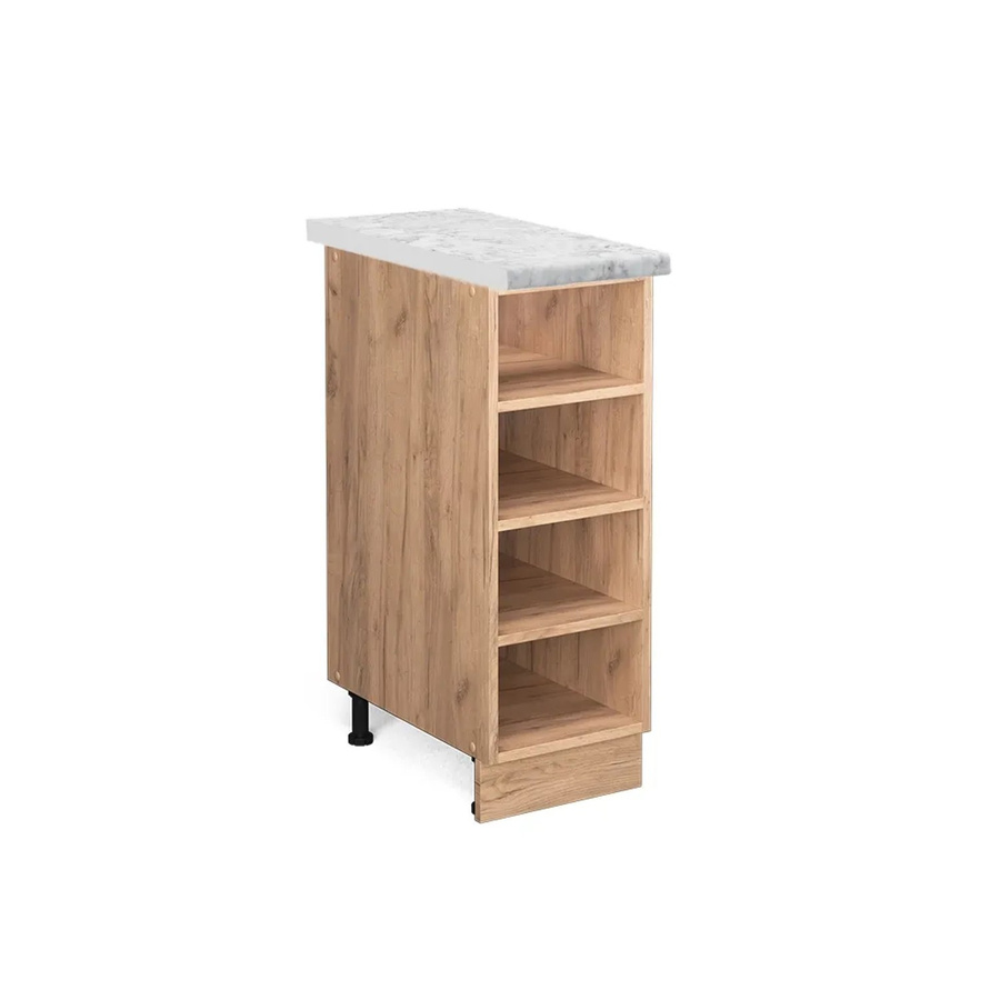 Vicco Küchenregal Fame-Line Offener Küchenschrank Goldkraft Eiche Marmor B/T/H: 30 x 15,72 x 82 cm - Bild 2