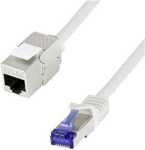 LogiLink CC5092S RJ45 Patchkabel CAT 6a S/FTP Ethernet LAN in Grau, Länge: 10 m - Bild 1