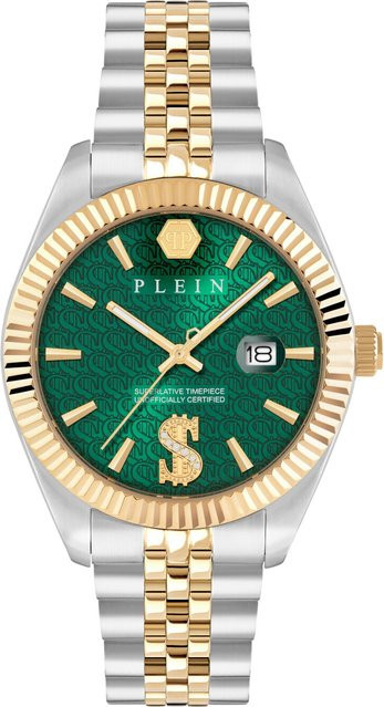 Philipp Plein Herrenuhr, Quarz, Edelstahl, Grün, 41 mm, 5 ATM - Bild 1