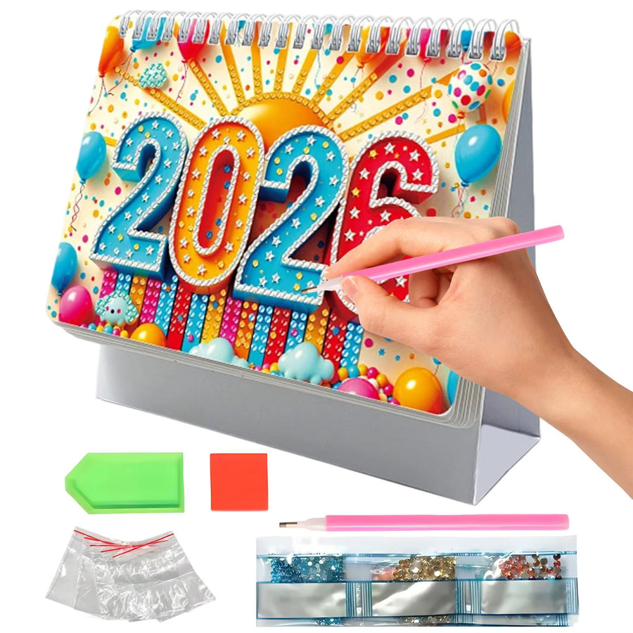Gem Art Schreibtischkalender 2026 mit 12 Monatsübersichten in Multicolour - Bild 2
