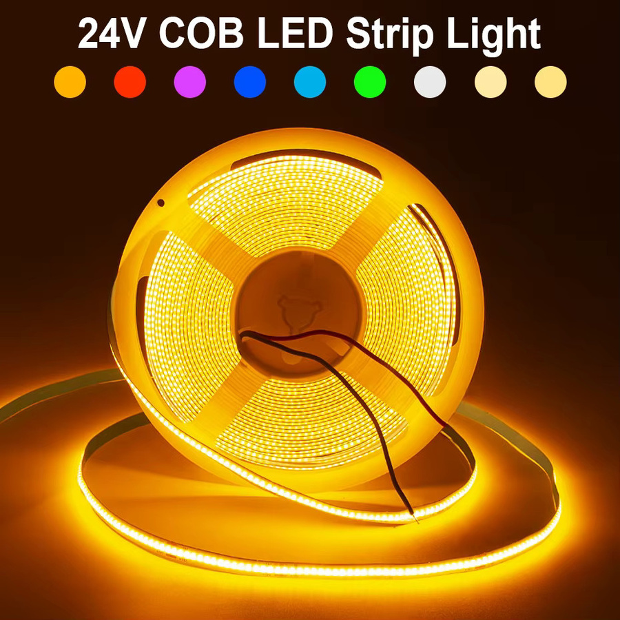 Asign COB LED Streifen Licht 24V selbstklebend für Dekorationsbeleuchtung in Warmweiß, Rot, Grün, Blau, Pink oder Gold - Bild 2