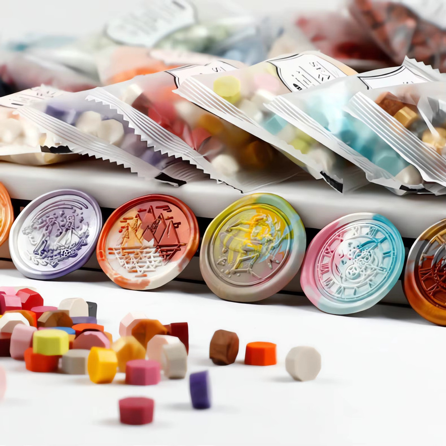 100 Stück farbige Wachssiegelperlen in Mehrfarben für DIY-Bastelarbeiten und Hochzeitseinladungen - Bild 2