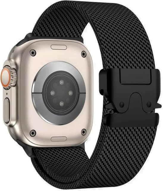 Uhrenarmband Milanese Loop, Edelstahl, Schwarz, Unisex - Bild 1