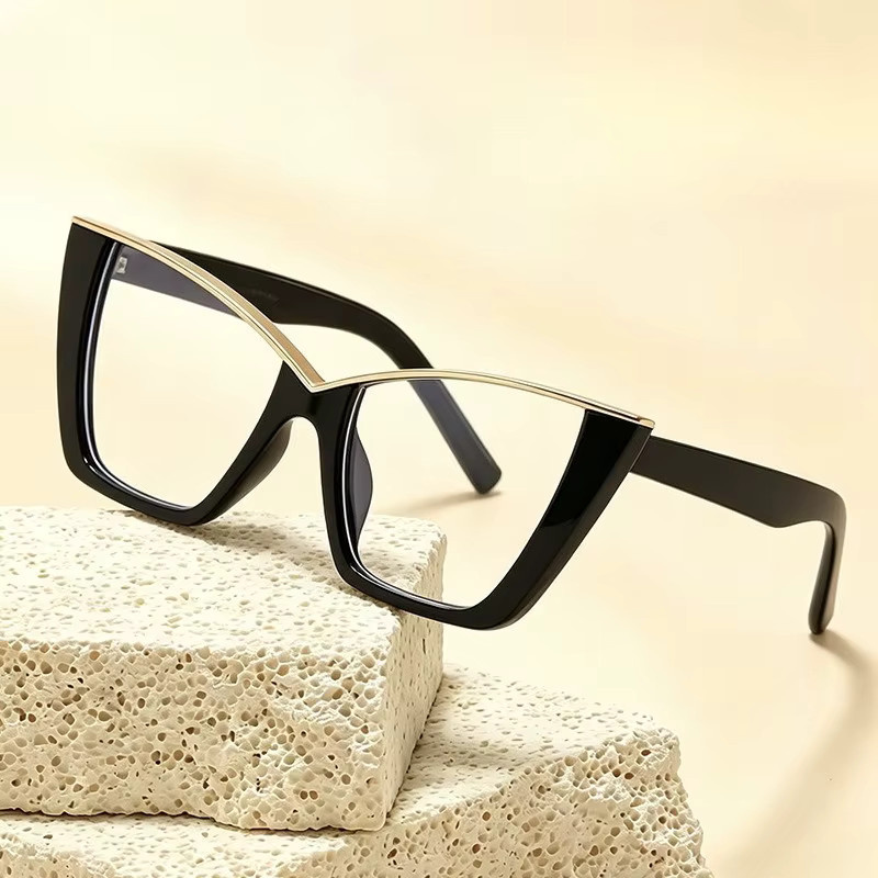 ERIKOLE Lesebrille Cat-Eye, Vollrand, Damen, Schwarz, Blaulichtfilter - Bild 1