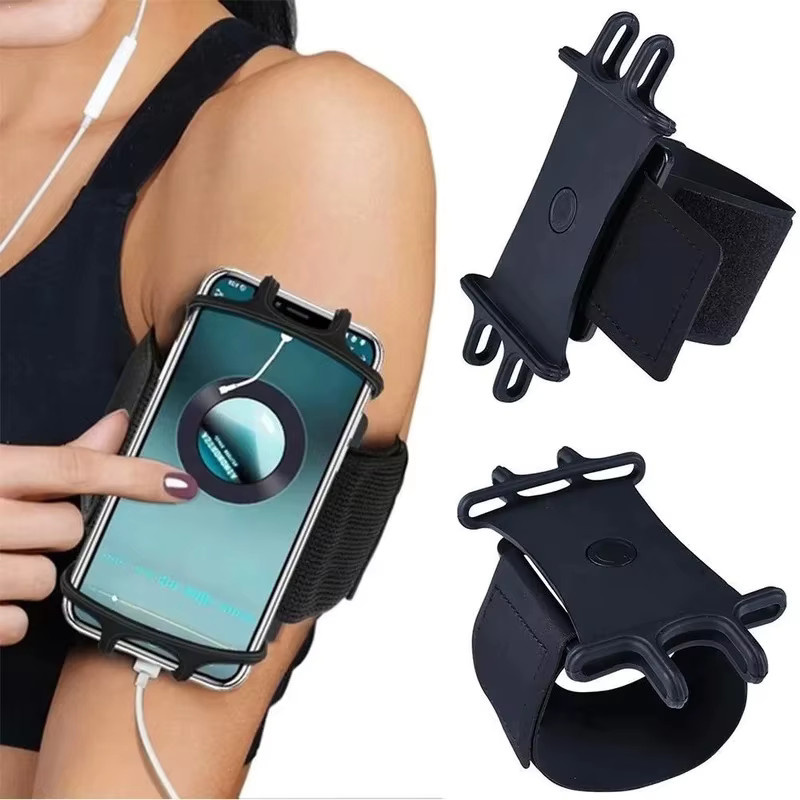 Universal Handy Handgelenk Halter mit 360 Grad Rotation für Sport und Outdoor in Schwarz - Bild 5