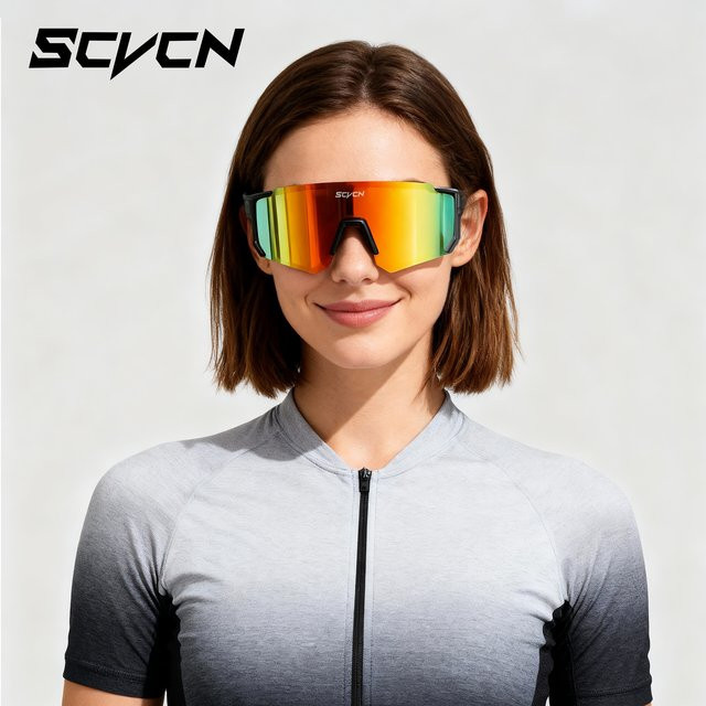 SCVCN Sportsonnenbrille, Vollrand, Multicolor, Unisex, Kunststoff - Bild 1