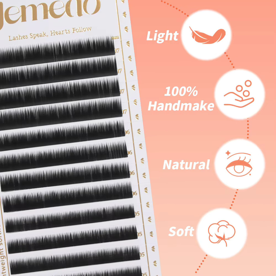 JEMEDO Untere Wimpern, Brown, 5-7mm, J/B/C Curl, Unisex - Bild 3