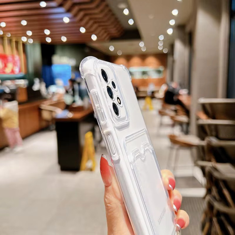 Transparente Karten-Tasche und Brieftasche als Schutzhülle für Samsung Galaxy A-Serie (A12, A13, A14, A21S, A23, A24, A32, A33, A34, A35, A52, A53, A54, A55, A72, A73) - Bild 2