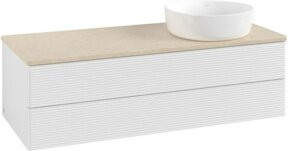 V&B Waschtischunterschrank Antao mit Frontstruktur in Weiß, B/T/H: 120 x 50 x 50 cm - Bild 1
