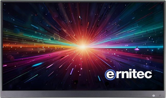 Ernitec 0070-24124-HDMIPOE Full-HD Surveillance Monitor mit PoE HDMI-over-IP in Schwarz - Bild 1