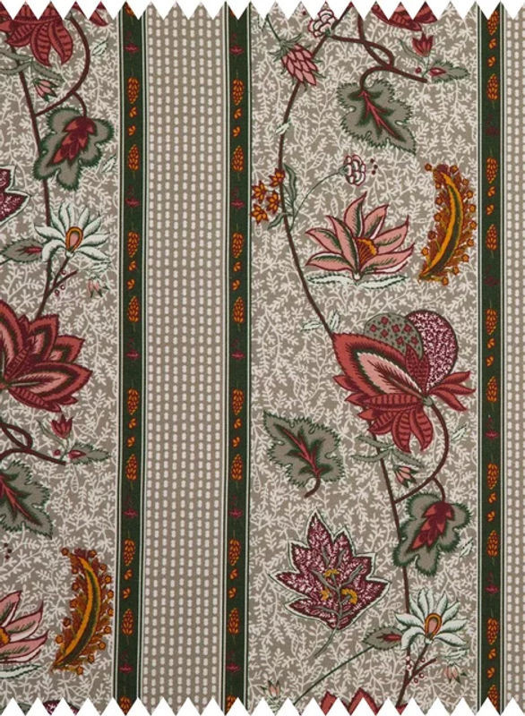Quenin Stoff Augustine Printemps mit floralem Vintage-Muster in Mehrfarbig - Bild 1