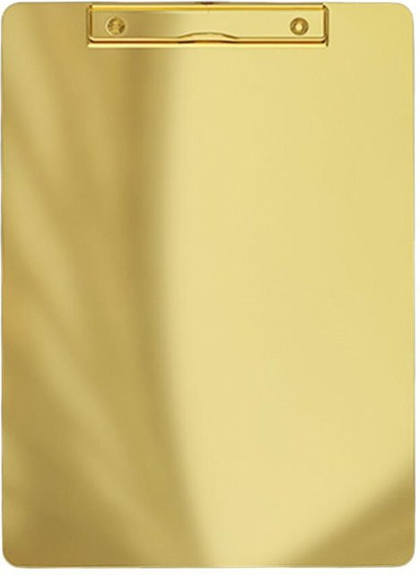 Tnzmdkfo Klemmbrett aus Edelstahl für A4/A5 in Gold und Silber, Business Menü-Ticket-Halter, Breite: 31 cm, Höhe: 22,5 cm - Bild 1