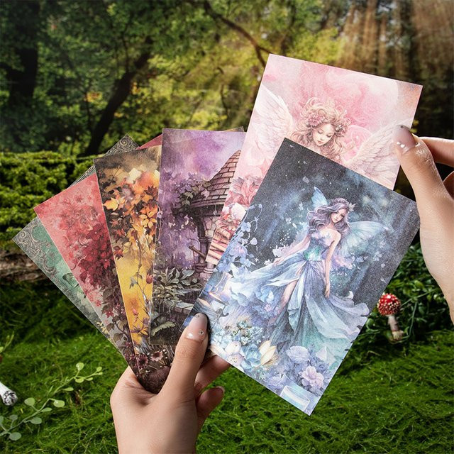 30er Paket Traumfee-Schloss Scrapbooking-Papier für DIY Tagebuch und Album, Mehrfarbig, Matt - Bild 1