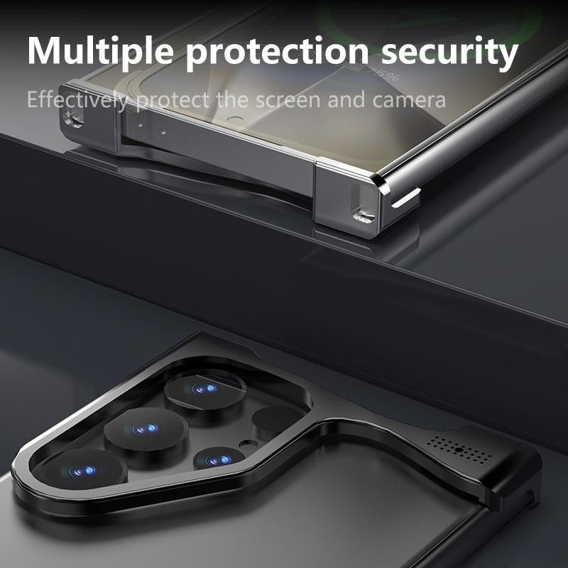 Modische unregelmäßige Handyhülle aus Aluminiumlegierung mit Aromatherapie-Funktion für Samsung Galaxy S25 S24 S23 Ultra Plus - Bild 2