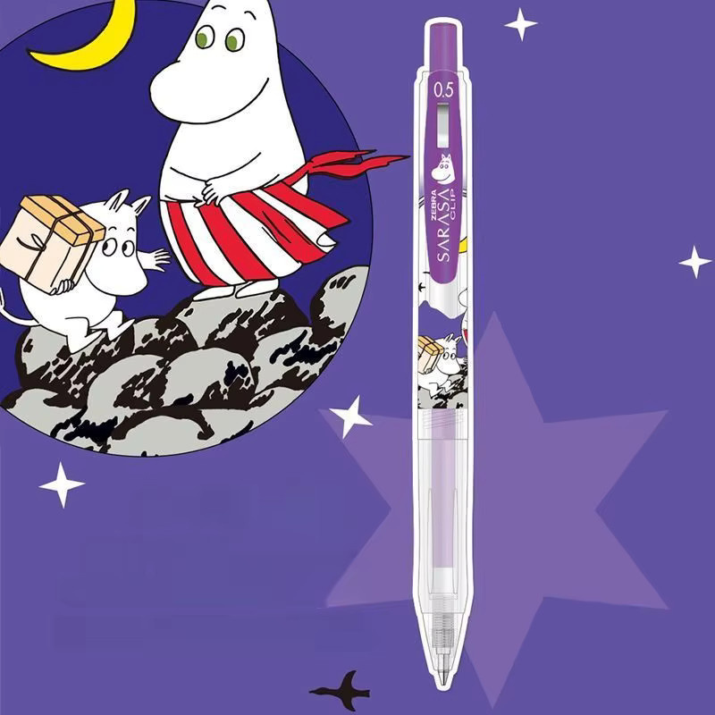 Moomin Limited Edition Anime-Druck JJ15 Einziehbarer Gelstift in Multicolour mit 0,5 mm Spitze für Schüler und zum Schreiben - Bild 2