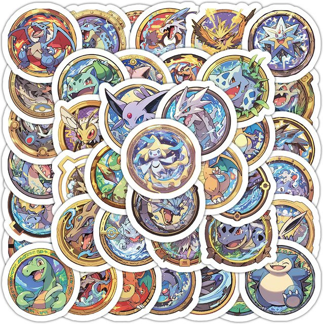 Bandai Pokemon Aufkleber, 60 Stück, Pikachu, Kawaii Anime Sticker - Bild 1
