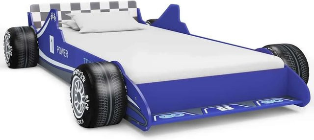 vidaXL Kinderbett im Rennwagen-Design in Blau mit B/T/H: 90 x 200 x 47 cm - Bild 1