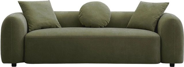 Vente-unique Sofa Oxila in Grün mit Stoffbezug, Breite: 229 cm - Bild 1