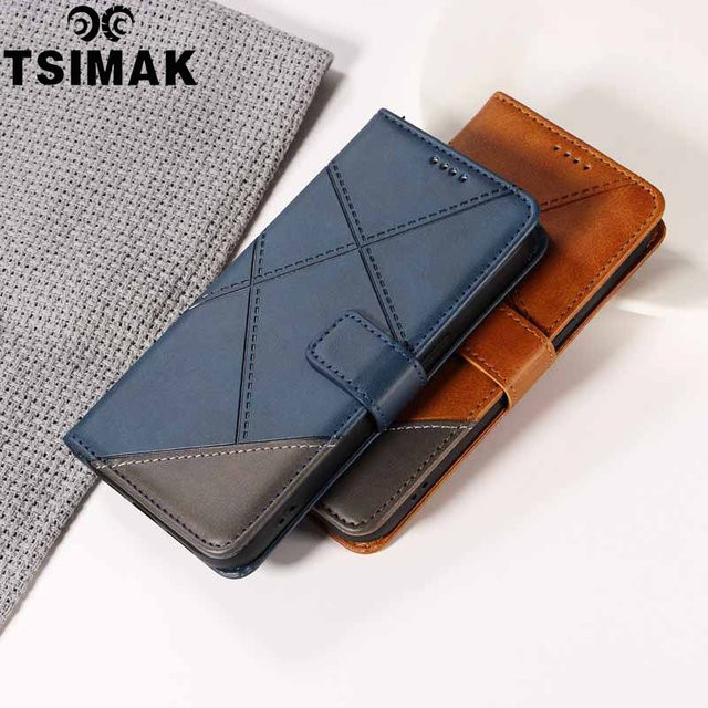 Lederne Flip-Wallet-Hülle für Xiaomi Mi 17T 15T 14T 13T 12T 11T 10T Lite Mi 11 12 13 14 15 Ultra 17 Pro Max 5G als Kartenetui in Braun und Blau - Bild 1