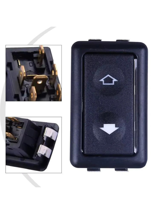 NIGHTKIST 6-poliger elektrischer Auto-Fensterheberschalter mit Abdeckung in Schwarz für 12-24V Fahrzeuge - Bild 4