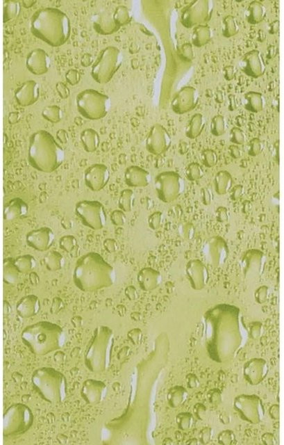 Euroshowers Duschvorhang Wasserstruktur in Grün aus Polyester mit 12 Ringen, B: 180 cm, H: 200 cm - Bild 1