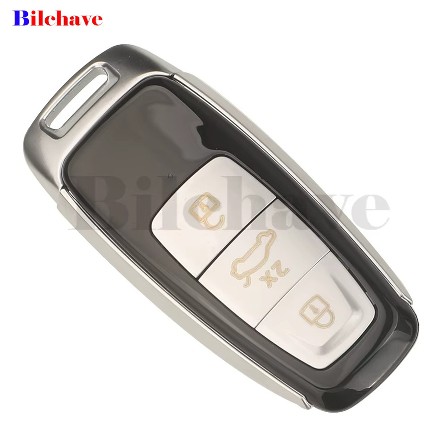 Xhorse XSMA8YEN MLB 3-Tasten-Fernbedienungs-Autoschlüsselgehäuse für Audi A6 A6L A7 A8 C8 Q5 Q7 Q8 R8 RS D5 E-Tron Coupe 2016-2024 in Schwarz und Silber - Bild 3