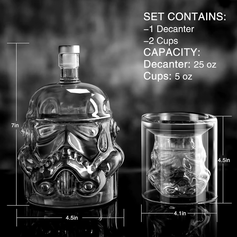 Transparente Glas-Whiskey-Karaffe für Scotch, Bourbon oder Wodka - Bild 2