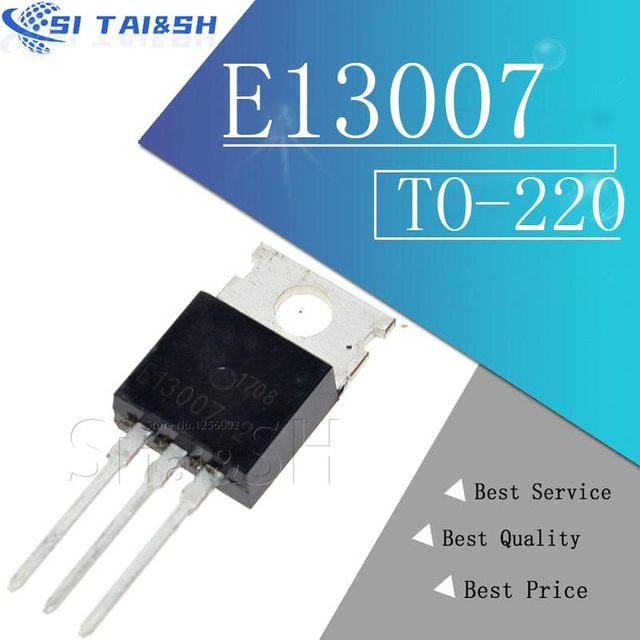 10er Set Si Tai&SH Transistor E13007 MJE13007 Triode in Schwarz, Gehäuse TO-220 - Bild 1