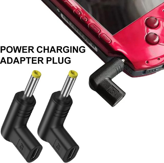 Universal USB-C auf DC Adapter für 5V 9V 12V Ladeadapter in Schwarz - Bild 1