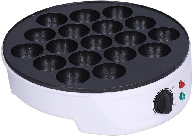 CosyHome Elektrischer Takoyaki Maker mit 18 Löchern, Tragbare Mini Octopus Ball Backform, Schwarz - Bild 1