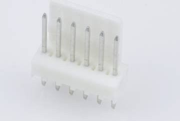 Molex Einbau-Stiftleiste Standard 6-polig in Weiß mit 2,54 mm Rastermaß - Bild 1