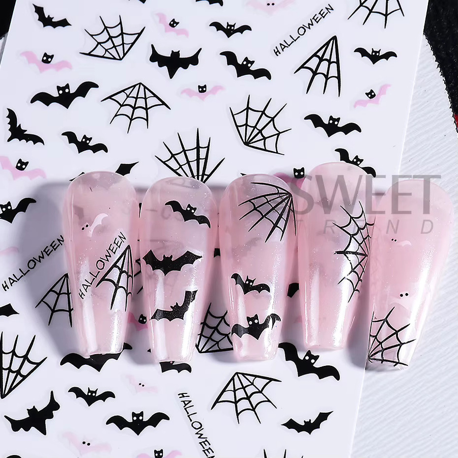 SWEET TREND Nagelaufkleber 3D Halloween Motiv, Glänzend, 3 Stück - Bild 2