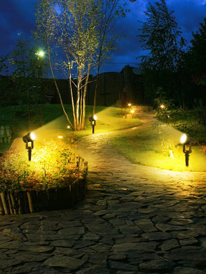 T-SUNRISE Solar LED Außenleuchte IP65 Strahler aus Aluminium in Schwarz und Silber für Garten und Hof - Bild 7