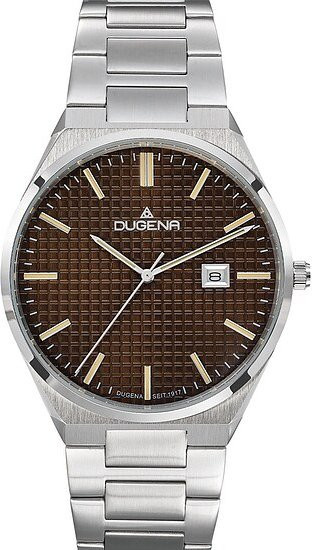 Dugena Herrenuhr, Quarz, Edelstahl, 40 mm, Braun, 10 ATM - Bild 1