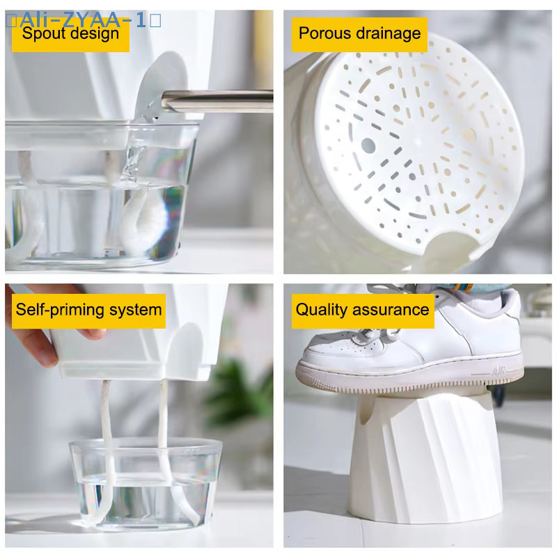 JETTING Hydroponischer Blumentopf mit automatischer Selbstbewässerung aus Kunststoff, transparent und pink - Bild 5