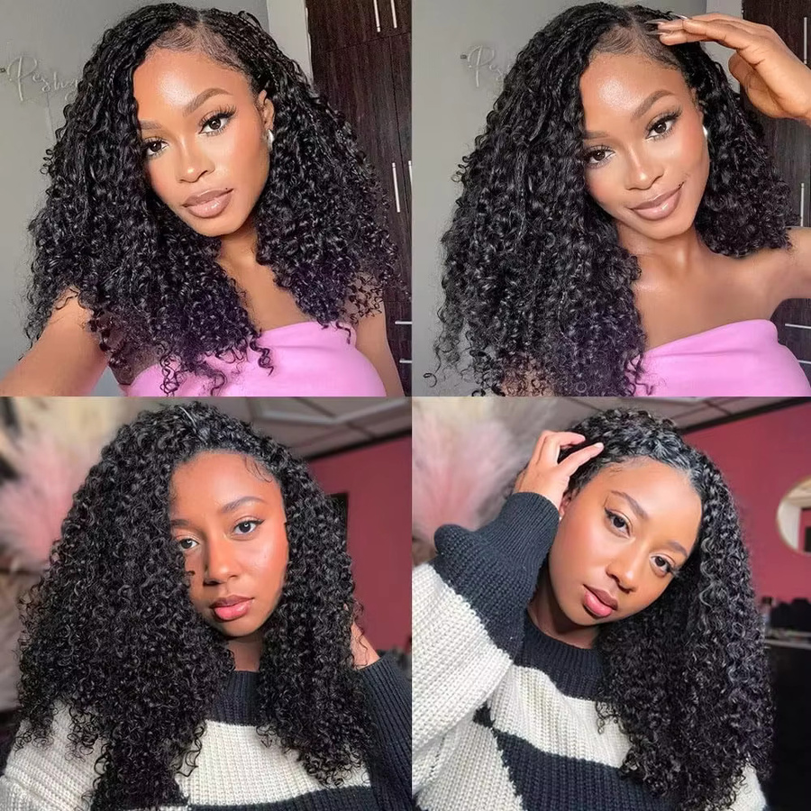 Abijale Curly Miracle Knots Häkelhaare, 100% Echthaar, Boho Braids - Bild 5