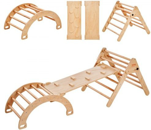 VEVOR Pikler-Dreieck-Set, 5-in-1 Kletterspielzeug, Holz, 1–3 Jahre - Bild 1