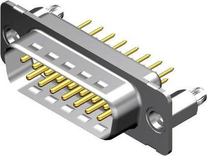 Molex D-SUB Steckverbinder 1731090147 mit 15 Lötpins in Weiß und Silber - Bild 1