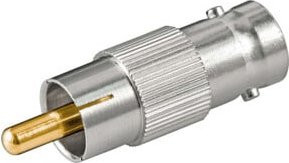 Goobay Adapter BNC auf Cinch Buchse und Stecker in Gold und Silber - Bild 1
