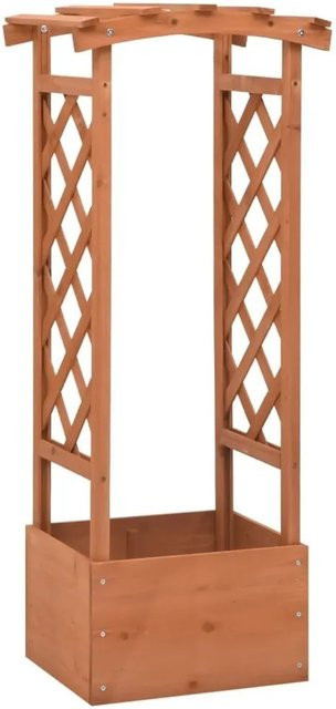 vidaXL Pflanzkasten mit Spalier aus Tannenholz in Braun, B/T/H: 49 x 39 x 117 cm - Bild 1