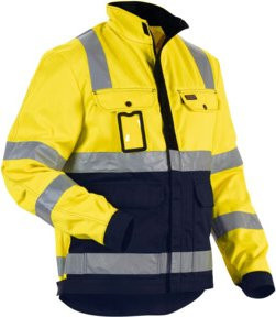 Blakläder Warnschutz-Jacke Unisex in Gelb und Marineblau, Größe: XL, nach EN ISO 20471 - Bild 1