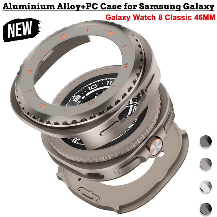 OAKCHARM Schutzhülle aus Aluminiumlegierung und PC-Gehäuse für Samsung Galaxy Watch 8 Classic 46 mm, ohne Glas - Bild 2