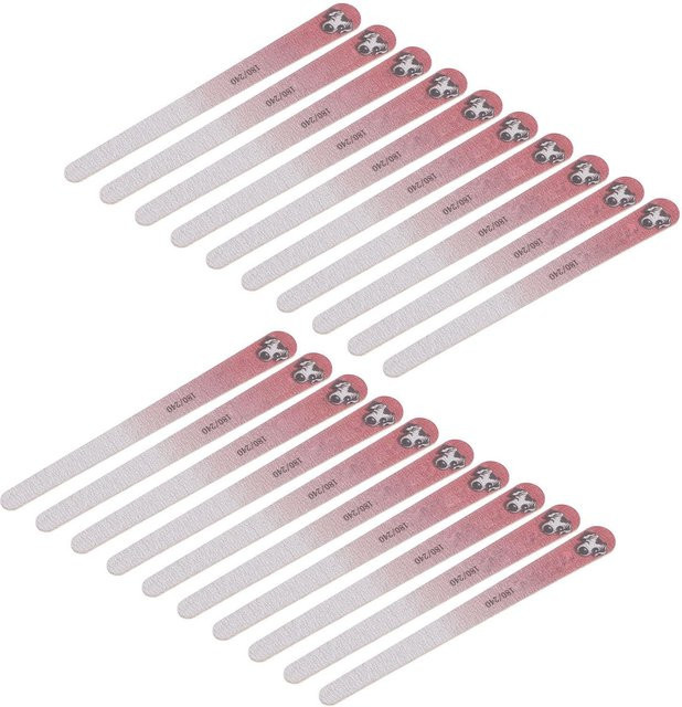 Koogeelife Nagelfeilen beidseitig, 180/240 Körnung, Rosa, 20 Stück - Bild 1