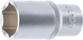 BGS Steckschlüssel-Einsatz Sechskant tief 10570, Farbe Silber, Antrieb Innenvierkant 12,5 mm (1/2 Zoll), Schlüsselweite 30 mm - Bild 1