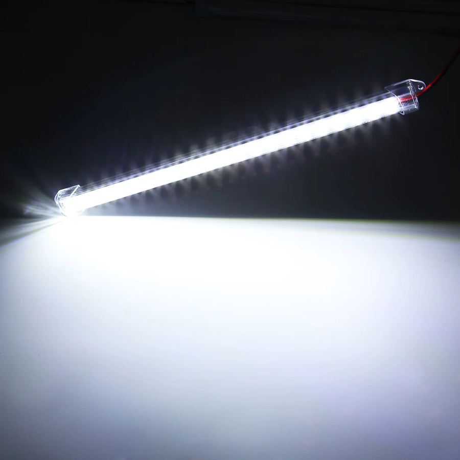 10er Set Weiße LED-Innenbeleuchtung für Auto und Wohnmobil, 12V Starrer LED-Lichtstreifen, Länge: 30 cm - Bild 2