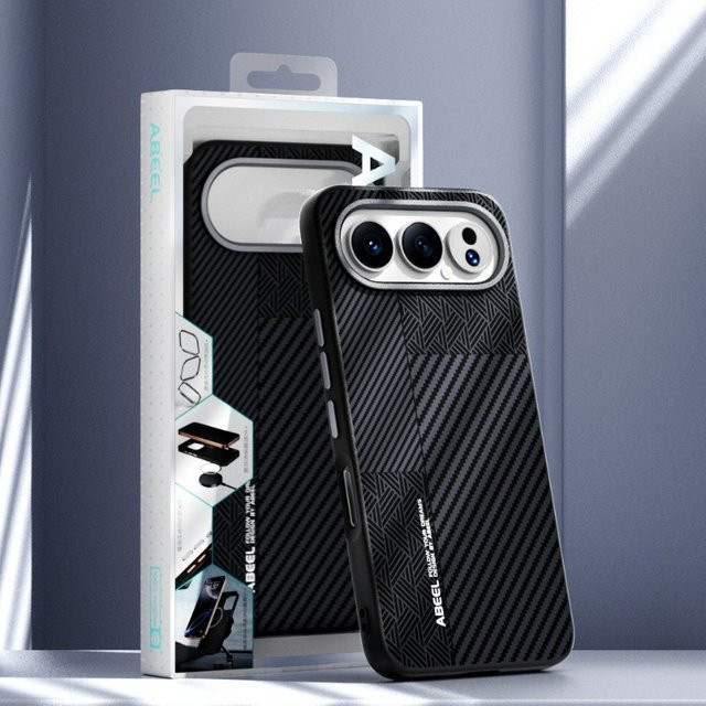 Business Sle Kevlar Schutzhülle mit Kohlefasermuster für Honor 500 und Honor 500 Pro, MagSafe kompatibel, mit Kamera-Schutz und Alloy-Gehäuse, Farben: Schwarz oder Blau - Bild 1